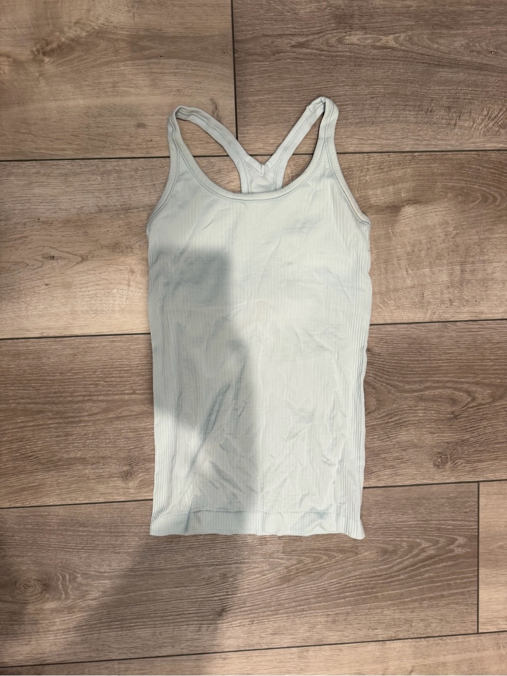 lululemon athletica Light Blue Ribbed Racerback Tank